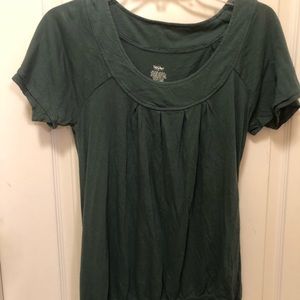 Mossimo Green Blouson-Style Top Size L